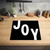 Kerstmis - Quotes - Joy - Zwart - Feest Inductie beschermer vinyl 3mm middel -sfeer5