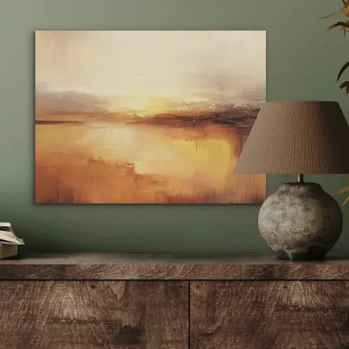 Abstract - Bruin - Modern - Herfst kleuren PET vilt klein -sfeer2