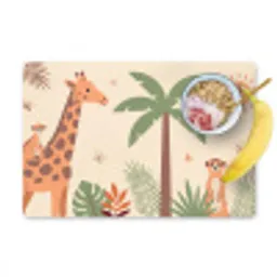 Dieren - Tropisch - Safari - Kleurrijk Placemat vinyl groot -zzzproduct_Kitchenyeah-website