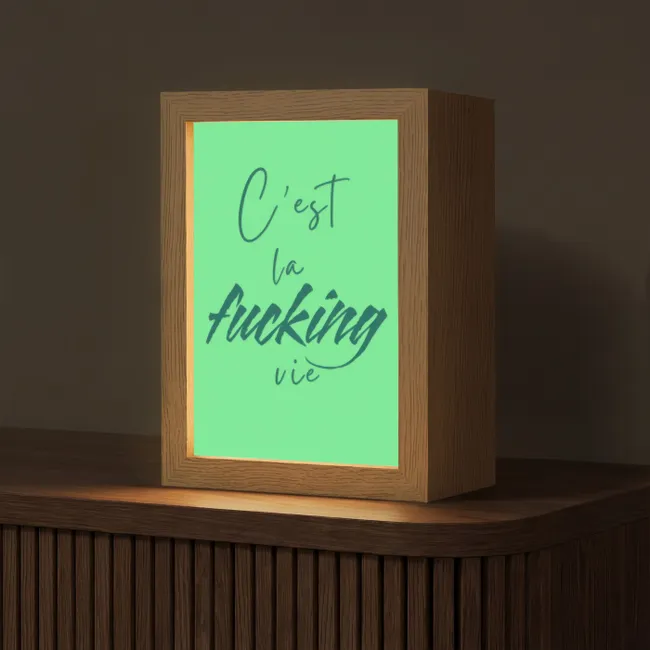 Tafellamp - c'est la fucking vie - Groen - Penseelstijl