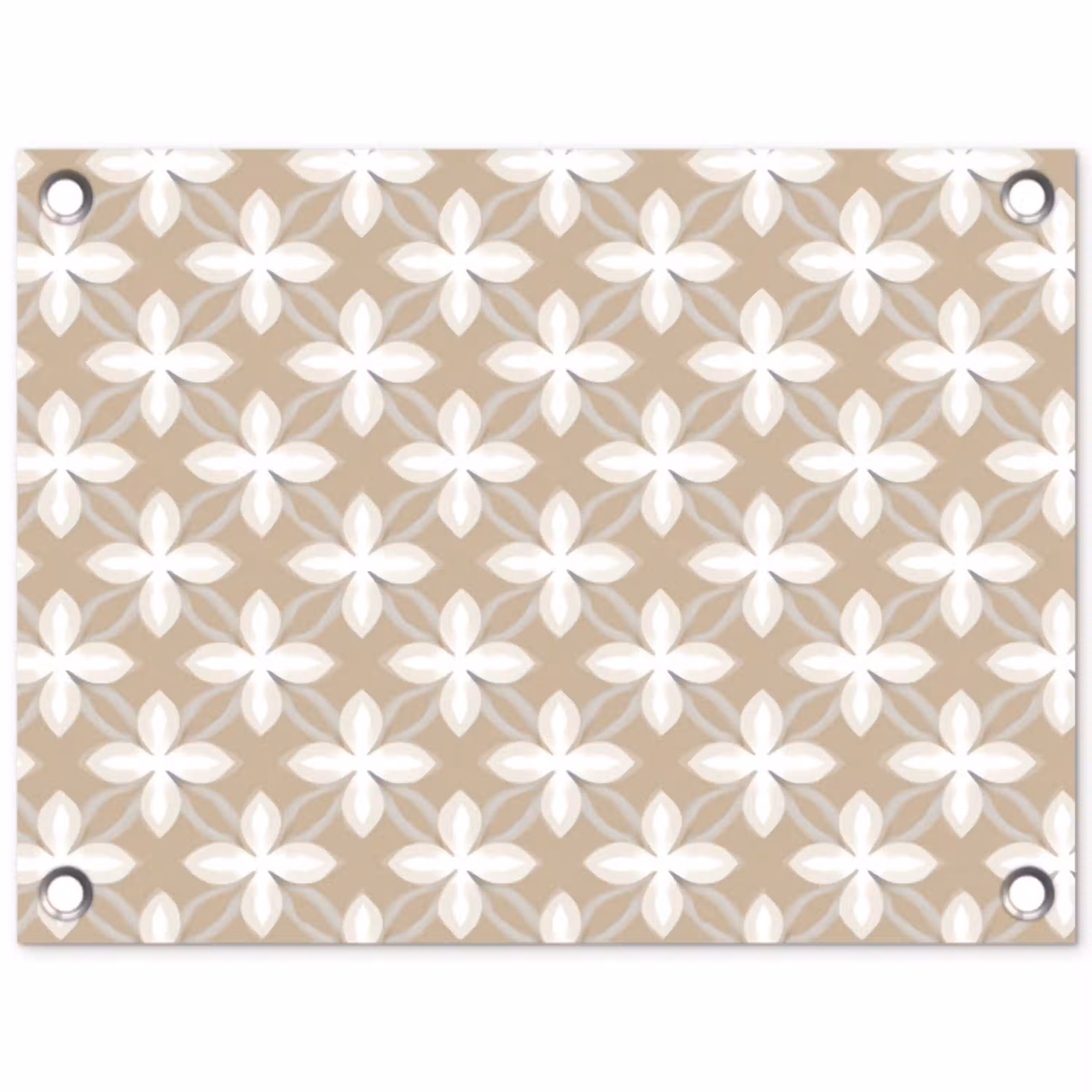 Patroon - Symmetrisch - Beige tuinposter los doek klein 239 -3d