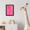 Palmbomen - Modern - Roze fotolijst zwart zonder passe partout klein -usfeer4_kinderkamer