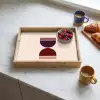 Zandloper - Symmetrisch - Rood - Paars Dienblad Rechthoek middel -sfeer2
