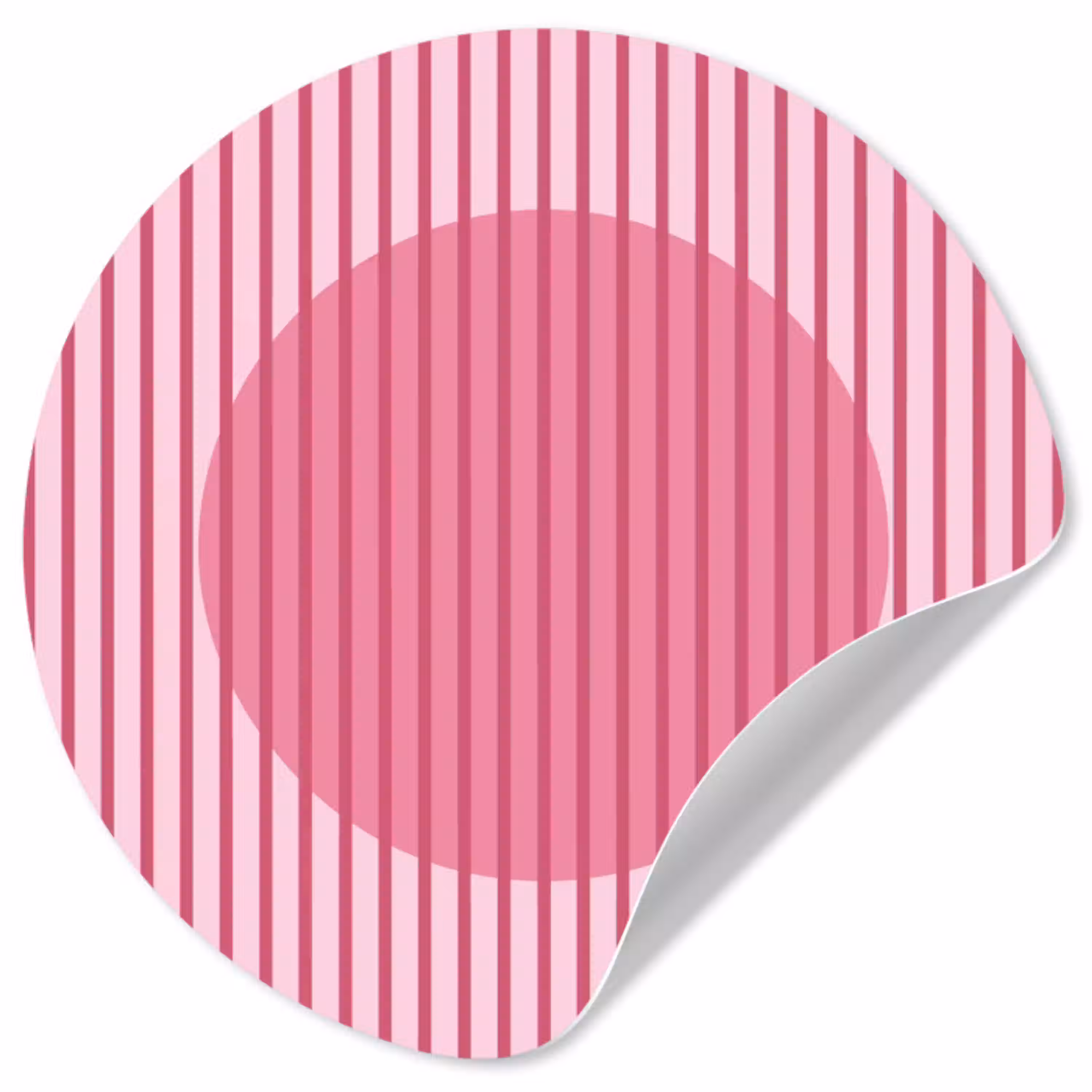 Abstract - Strepen - Ovaal - Roze - Modern Wandcirkel behangsticker klein -3d