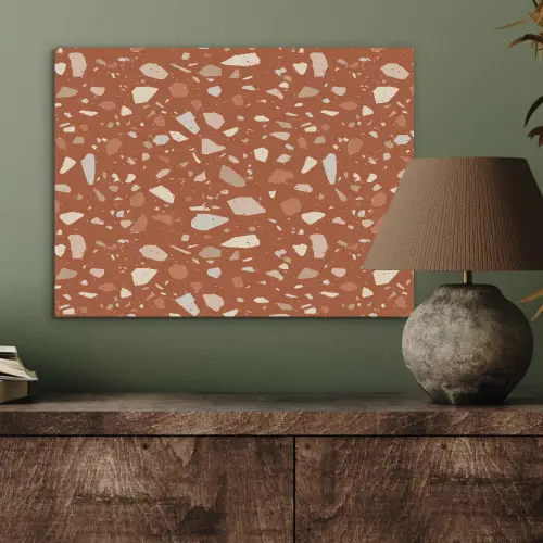 Terrazzo - Patroon - Klei PET vilt klein 837 -sfeer2