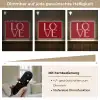 Love - Rood - Hatjes Light Box met batterij (Wandlamp) middel -USP_dimbaarDE