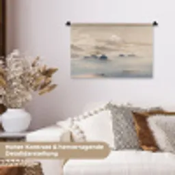 Japans - Landschap - Beige Wandkleed katoen klein -tsfeer1_DE