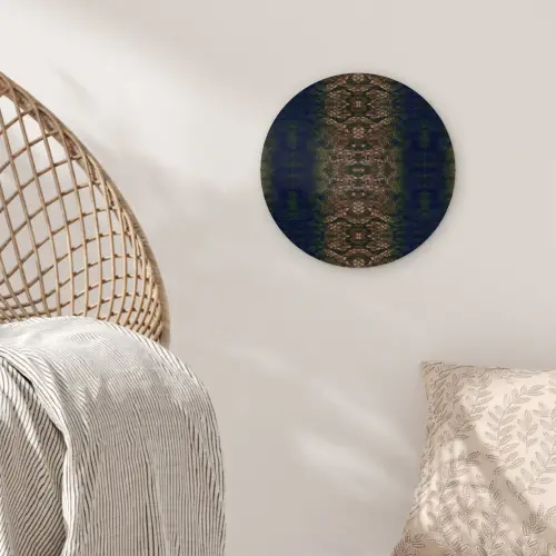 Slang - Boa - Bruin - Blauw Wandcirkel plexiglas klein 852 -sfeer5