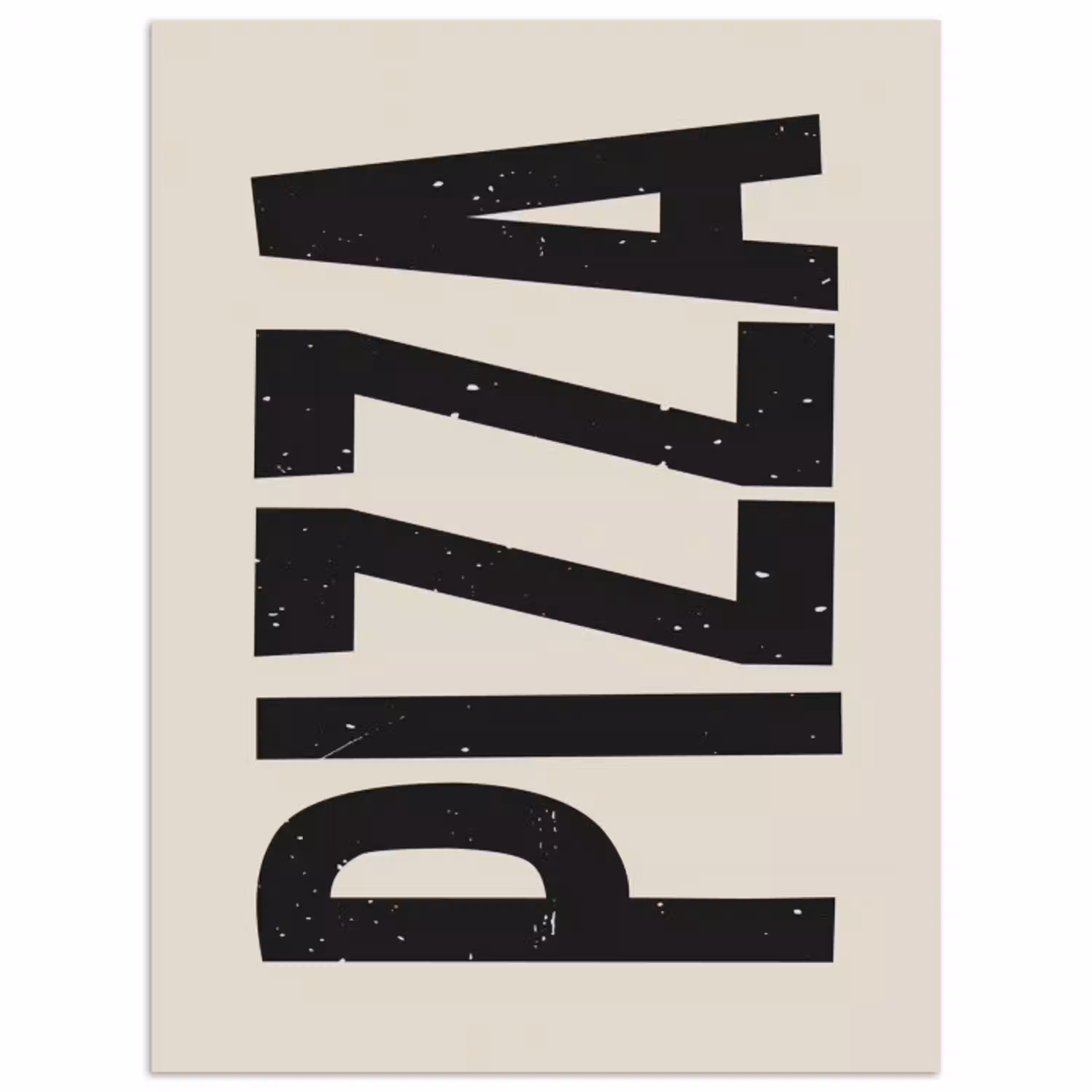 Pizza - Decoratie - Japandi - Vintage poster papier klein -3d