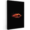 Kreeft - Oranje - Zwart - Opvallend Tuinposter op houten frame 2 cm dik klein -3d
