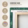Blauw - Palmbladeren - Afsnijding canvas 2cm xxl 828 -sfeer2