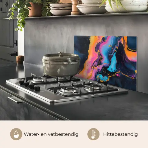 Modern - Marmer - Oranje keuken achterwand spatscherm klein -usp_NL