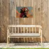 Vrouw - Kroon - Tomaat - Bascilicum - Zonnebril Tuinposter op houten frame 2 cm dik klein -sfeer4