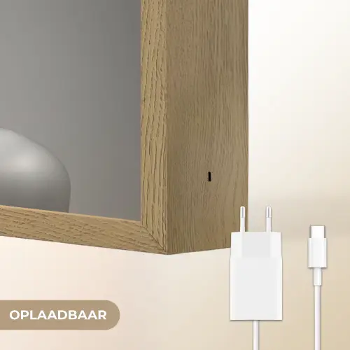 Vrouw - Zwart Wit - Ketting - Zonnebril Light Box met batterij (Wandlamp) middel -USP_websiteoplaadbaarNL