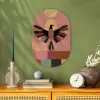 Illustratie - Vogel - Vlakken - Kleurrijk Wandcirkel Ovaal Forex klein -sfeer2