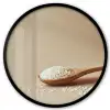 Lepel - Rijst - Hout - Beige Fotolijst rond zonder passe partout klein -3d