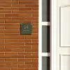 Donkergroen - Klassiek Naambord Vierkant klein -sfeer3-XS