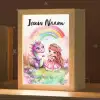 Meisje - Draak - Regenboog Light Box met kabel (Kinderlampje) klein -zzz_3d_website