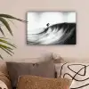 Surfer - Golf - Vervaagd - Zwart canvas 2cm klein -sfeer1