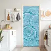 Water - Blauw - bubbels deurposter klein -sfeer5