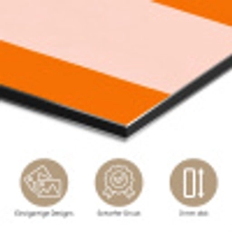 Strepen - Modern - Oranje aluminium wit klein 46 -closeup_DE