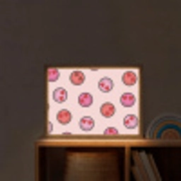 Smileys - Hartjes - Roze Light Box met batterij (Wandlamp kind) middel -sfeer1_kind