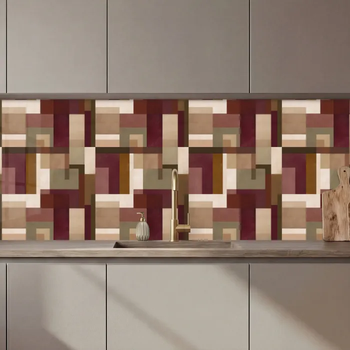 Modern - Geometrie - Kleurrijk keuken achterwand 2 middel 871 zz_3dshopping