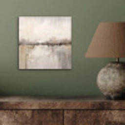 Moderne kunst - Abstract - Beige aluminium wit klein -sfeer2