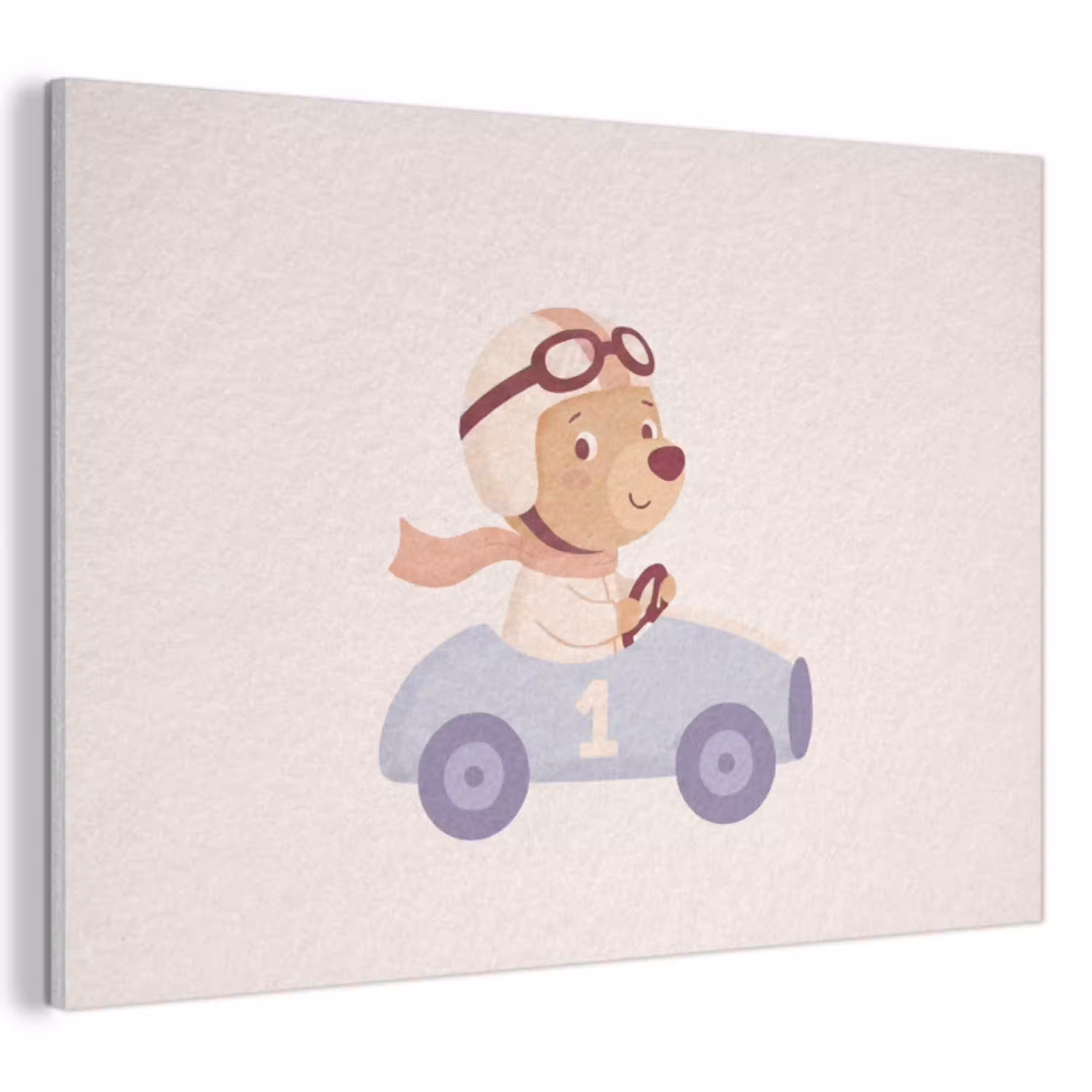 Beer - Auto - Kinderkamer - Cartoon - Speels PET vilt klein -3d