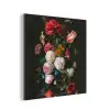 Stilleven met bloemen in een glazen vaas - Schilderij van Jan Davidsz. de Heem aluminium wit klein -3d