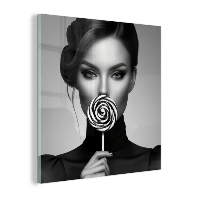 Vrouw - Lolly - Zwart plexiglas 5mm klein -z3d