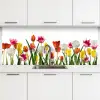 Bloemen - Tulpen - Kleurrijk keuken achterwand 2 middel -3d