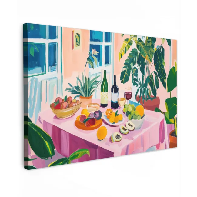 Tafel - Wijn - Fruit canvas 2cm klein -z3d