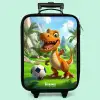 Dino met een voetbal in groen landschap Kinderkoffer - Zwart klein -zzz_website3d_nbs2