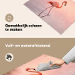 Flamingo - Water - Roze Inductie beschemer met haakjes klein -ky-schoon-nl