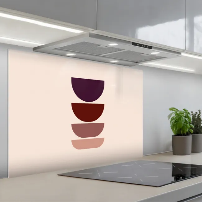 Fond de hotte - Harmonieux - Symétrique - Rouge