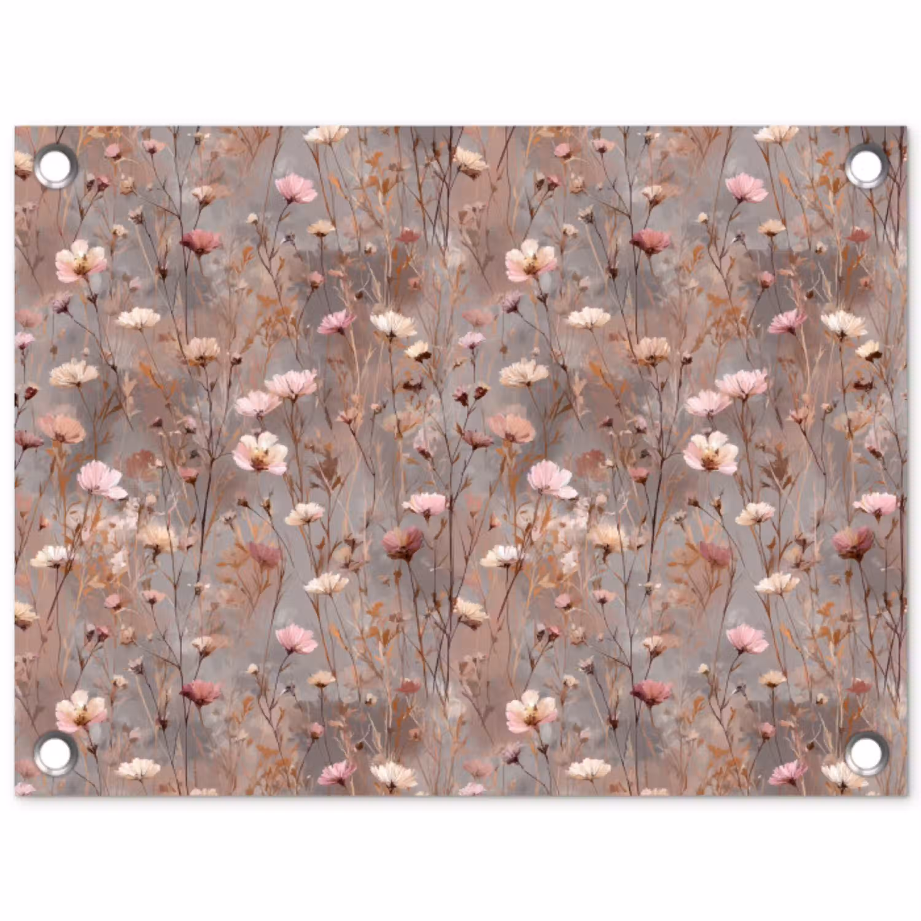 Bloemen - Wild - Pastel tuinposter los doek klein 239 -3d