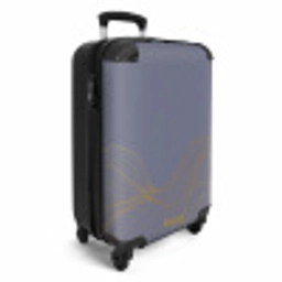 Minimal - Grijsblauw met gouden golven NBS - Handbagage koffer - Unisex middel -productfoto_3d