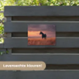 Paard - Wolken - Open veld tuinposter los doek klein -sfeer3