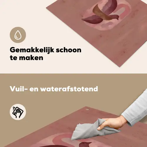 Illustratie - Vogels - Abstract - Roze Inductie beschemer met haakjes klein -ky-schoon-nl