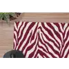 Zebra - Motief - Bordeaux - Rood muismat rubber klein 262 -closeup