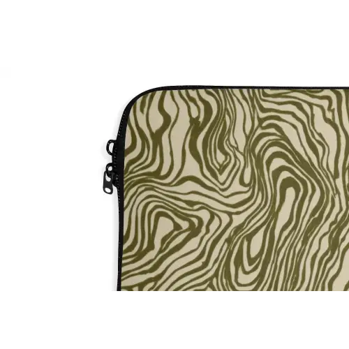 Abstract - Marmer - Groen laptophoes neopreen klein 279 -detail