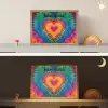 Hart - Kleurrijk - Regenboog - Tie Dye Light Box met batterij (Wandlamp kind) middel -sfeer3_kind