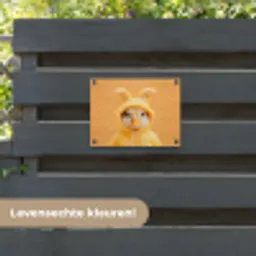 Paashaas - Kostuum - Eend tuinposter los doek klein -sfeer3