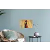 Vrouw - Silhouet - Patronen - Sierlijk Muursticker klein -plant