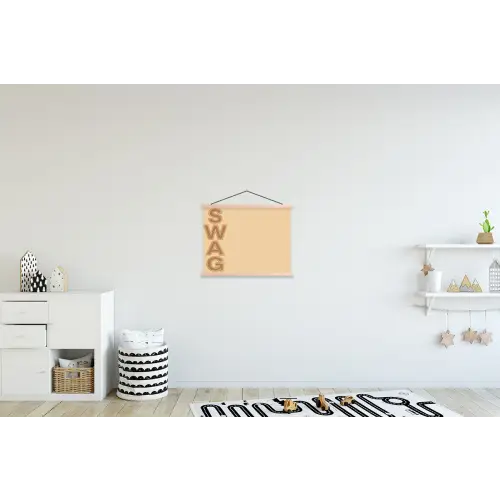 Swag - Bruin - Beige textielposter latten blank klein -kinderkamer