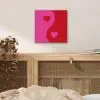 Minimalistisch - Rood - Roze - Hartjes aluminium wit klein -sfeer3