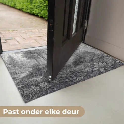 Bos - Hert - Zwart - Wit Deurmat klein -USP_NL