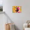 Vogel - Vrouw - Abstract - Bloem tuinposter los doek klein -sfeer8