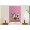 Bloemen - Quote - Kaartje - Kleurrijk fotobehang vinyl groot -bed